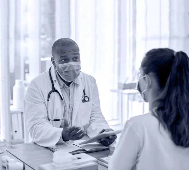 doctor talking to a patient