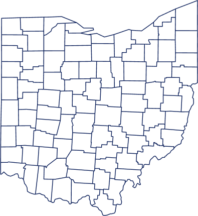 map of counties in ohio