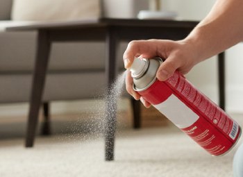 carpet cleaner spraying